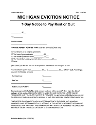 free michigan eviction notice forms