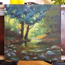 Gouache paint, like both watercolor and acrylic paint, is a watermedia: A Small Gouache Painting From Imagination Painting