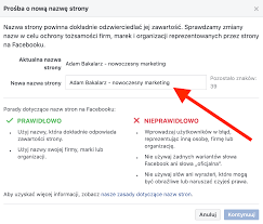 Jak zmienić nazwę strony na Facebooku? + trik Nowoczesny Marketing