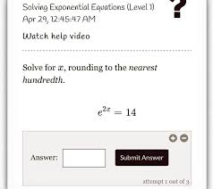 Solving Exponential Equations Level