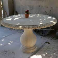 stone garden table by alain bidal