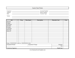 Great For Landscapers And Gardeners This Printable Lawn Care Form