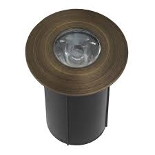 Integrated Led In Ground Well Light For Low Voltage Landscape Lighting Brass Polished Finish