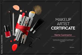 stockvector certificate makeup artist