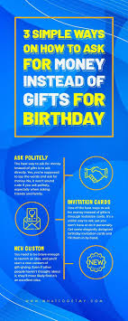for money instead of gifts for birthday