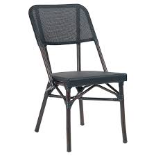 Aluminum Patio Chair With Dark Walnut
