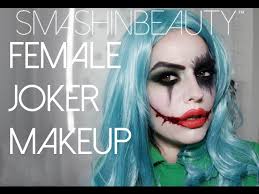 y female joker halloween makeup