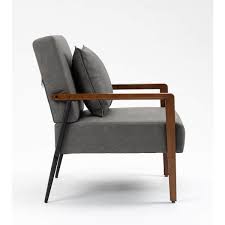 Grey Mid Century Modern Accent Chair