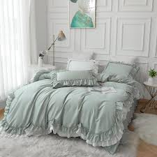 Ruffle Green Comforter Cover Bed Sets