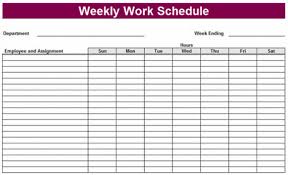 Free Weekly Schedule Templates For Word Class Work
