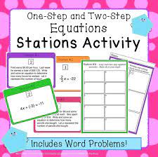 Equations Stations Activity One And