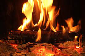 Fireplace Glow Hot Fire Flames Burning