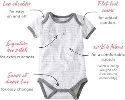 Unisex Baby Bodysuits 5 Pack Short Long Sleeve One Pieces 100 Organic Cotton