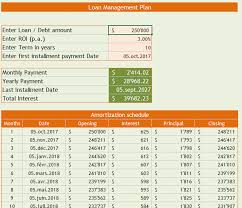 Loan Amortization Schedule Template By Excelmadeeasy