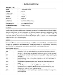 Nursing Cv Template  Nurse Resume  Examples  Sample  Registered Template net