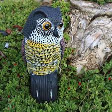 2 Pk 15 5 Scarecrow Owl Decoy With Rotating Head Statue Pest Repellent Bird Control Bird Deter