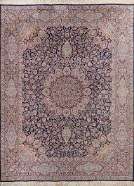 aalam blue hand knotted wool rugs pae