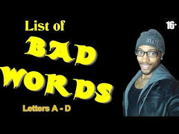 The 100 most vulgar slang words. List Of Bad Words In English A D Youtube