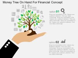 Money Tree On Hand For Financial Concept Powerpoint Template