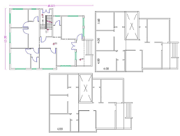 54 House Plan Design Autocad File