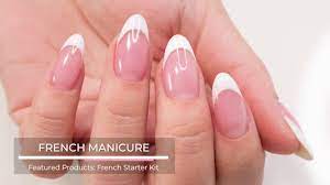 french nail art using dip powder no