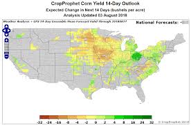 Corn Yield Forecast Change Cropprophet Corn Yield Per Acre