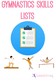 Gymnastics Skills Event And Level Skill Lists