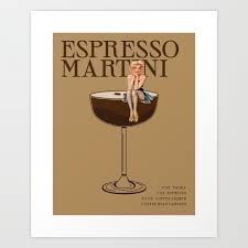 The Espresso Martini Cocktail Art Print