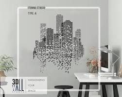City Buildings Wall Sticker Decal