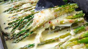 Cheesy Baked Asparagus With Heavy Cream gambar png