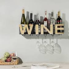 Wall Mounted Wine Rack Glass Rack