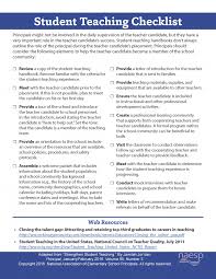 Student Teachers Theres A Checklist For That Naesp