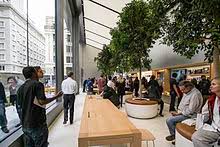 The new space replaces the company's flagship. Apple Store Wikipedia