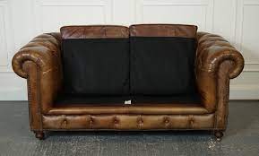 brown leather chesterfield sofa from