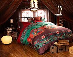 Exotic Quilt Covers Set Boho Bed Sheets Set