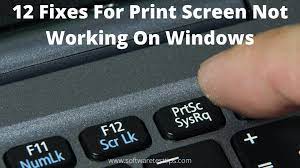 print screen not working on windows