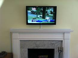 Above Fireplace Mounted Tv