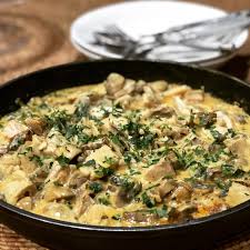 Butter one side of a large piece of sourdough bread and place it butter side down in skillet. Stay Home Instead Leftover Roast Pork Stroganoff