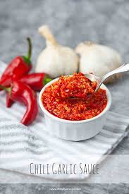 Place fresh red chilies in a food processor and blend until broken down. Homemade Chili Garlic Sauce Oh My Food Recipes