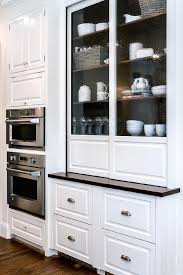 Seeded Glass Kitchen Cabinets With