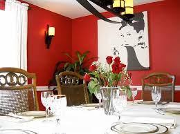 Dining Room With Red Panache