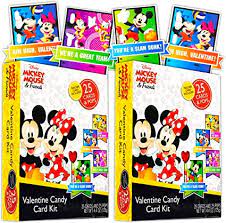 How about one of these disney inspired valentine's day cards, brought to us by the awesome team over at the oh my disney blog. Amazon Com Disney Mickey Mouse Valentines Day Cards For Kids Toddlers 50 Mickey Mouse Valentine Cards With Lollipops Boxed School Classroom Pack Toys Games