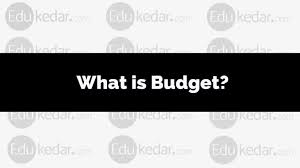 Budget Meaning Definition Objective