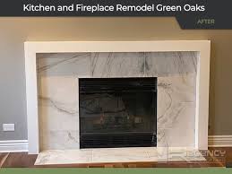 Kitchen Fireplace Remodel Green Oaks