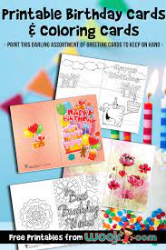 Teach abcs, numbers, feelings & more! Printable Birthday Cards And Coloring Cards Woo Jr Kids Activities