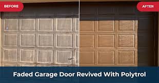 sun faded garage door revived with