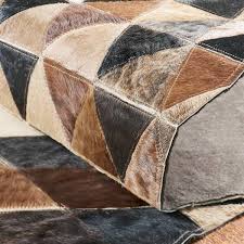 mosaic leather area rug pe1201