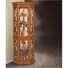 old oak classic curio cabinet