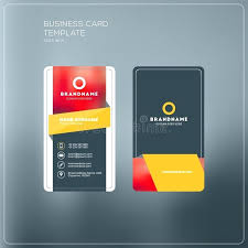 Download Vertical Business Card Print Template Personal Stock Vector