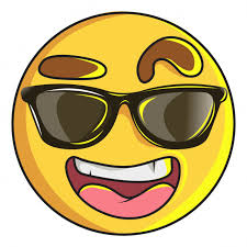 Illustration Of Cute Smiley Emoji In Swag Vector Premium